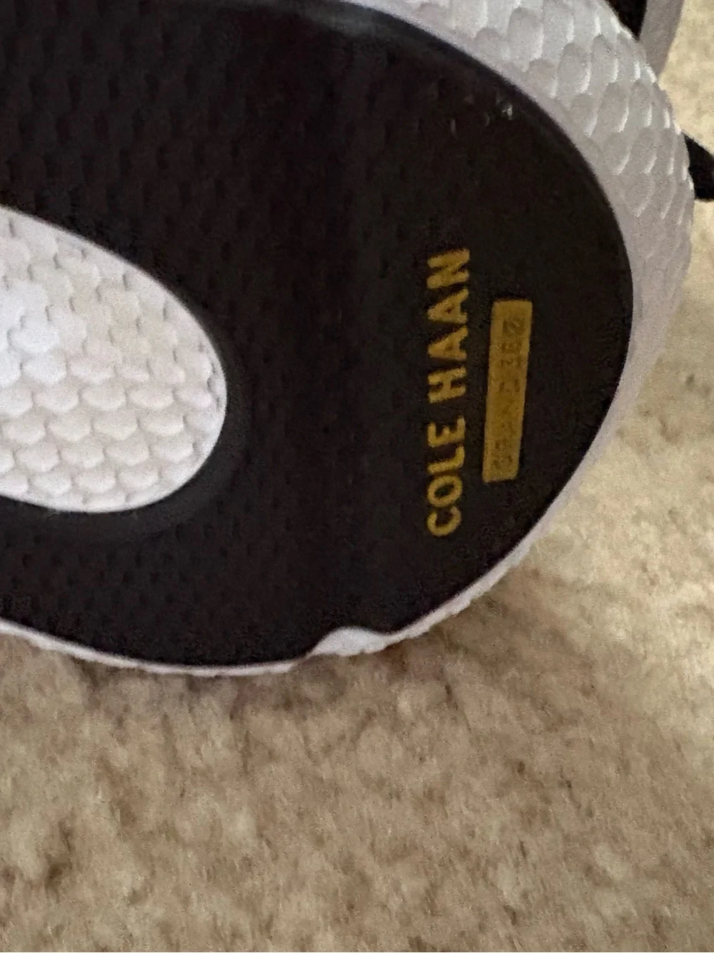 Cole Haan Black Mesh Athletic Sneakers with White Soles